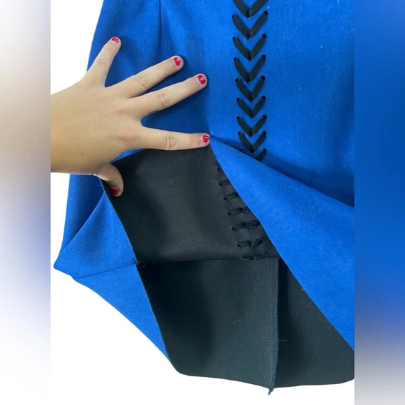 Misguided royal blue felt high waisted skirt - Picture 3 of 6